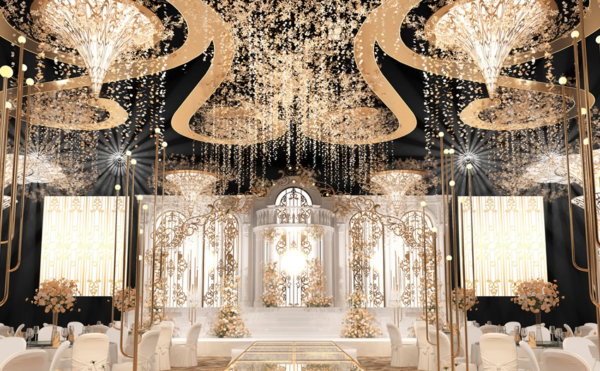 青浦花木兰喜事汇金色大厅效果展示